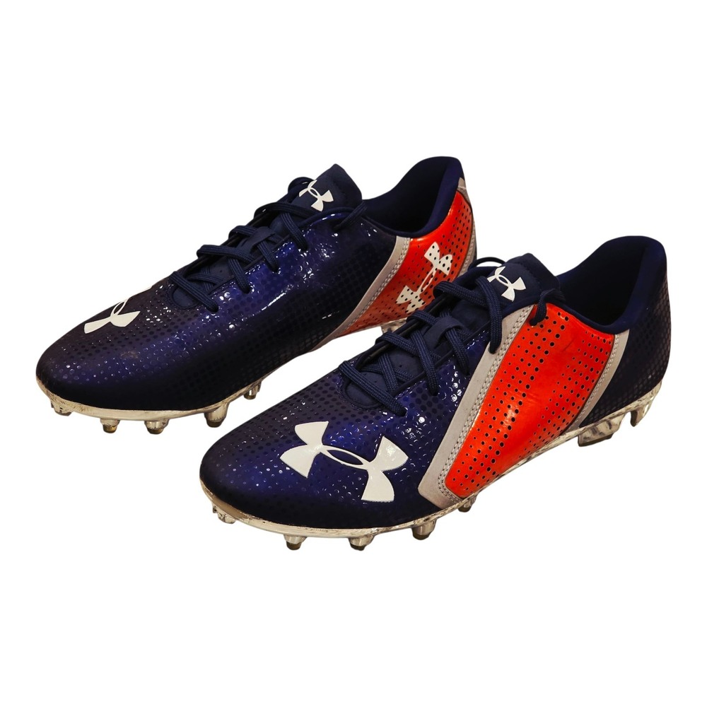 Under Armour Auburn Tigers 4D Foam Football Cleats Mens 12.5 Blue 1257457-410